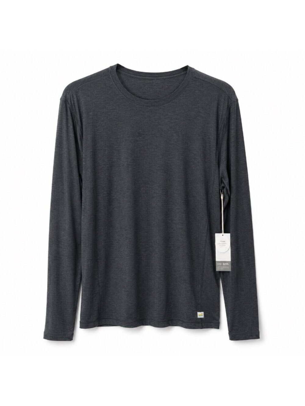 Vuori Strato Tech Long Sleeve Tee Mens M Charcoal AS-IS Cut Flaw Performance